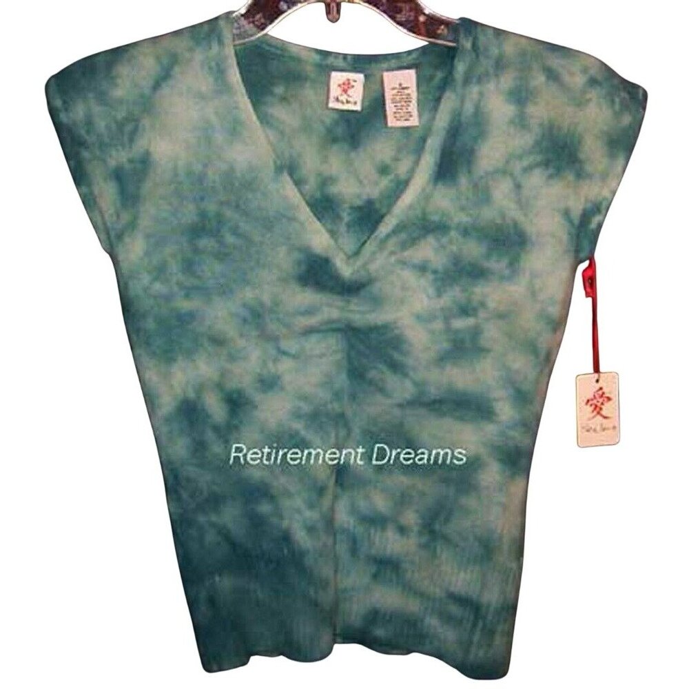 Like Love Size M Juniors Top Tie Dye V Neck Sleeveless Sweater Angora Wool New